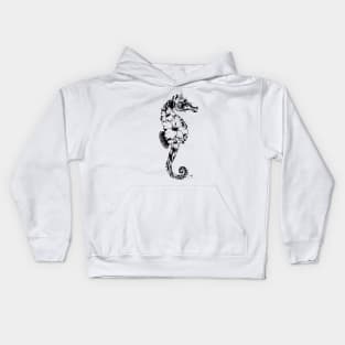 Floral Seahorse Kids Hoodie